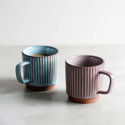 Mug Creative Ceramic Retro Striped Cup