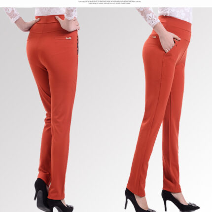 Mittleren alters frauen Kleine Füße Stretch Casual Hosen