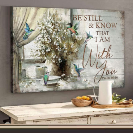 Jesus Leinwand Wand Kunst Hummingbird Noch Weiß ICH bin Mit Sie Leinwand