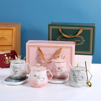 Keramik Tasse Becher Set Hochzeit Schmuck Geschenk