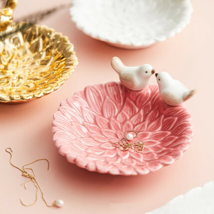 Nordischer Instagram-Stil Schmuck Vogel Keramik Aufbewahrung behälter