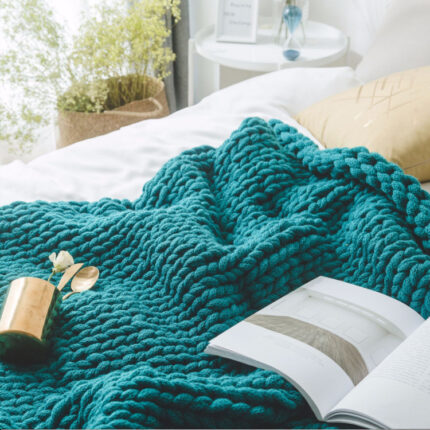 Sofa Mittagspause Gestrickte Büro Nap Decke