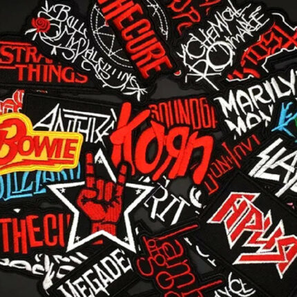 Herren Jacke Musik Bestickte Selbst klebende Patch