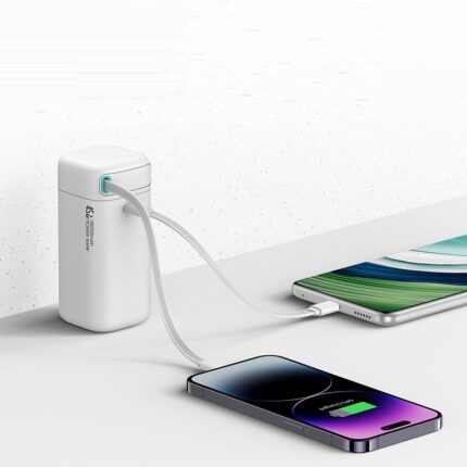 Multifunctional Dual-port Fast Charge Lightning Magnetic Holder Line Mobile Power Supply