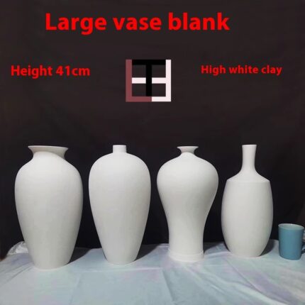 High White Billet Vase Painted DIY