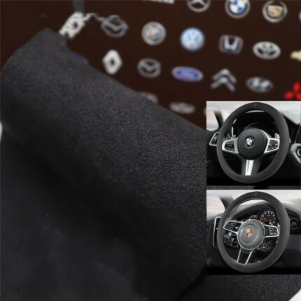 Auto Leder Schwarz Grau Leder Innenausstattung Modifizierter doppelseitiger Samt Mikro faser Samt