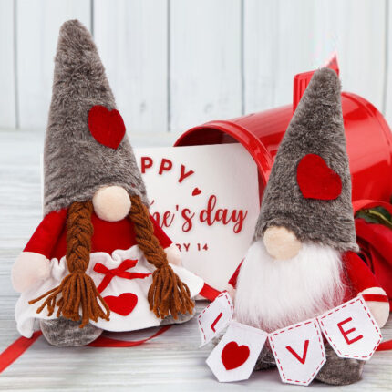 Valentinstag Gesichtslose Puppe Ornamente niedliche Dekoration
