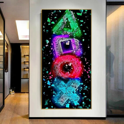 Gamer Room Canvas Painting Arena Spiel Poster