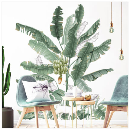 Banana Baum Schlafzimmer Sofa Hintergrund Wand Dekoration Pastoralen Anlage Tapete Sockel Wand Aufkleber