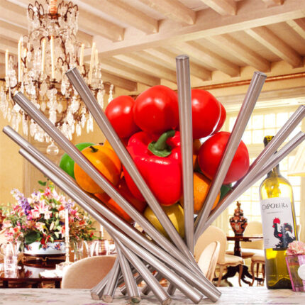 Rotierender Obstkorb Haushalts-Wohnzimmer und Hotel Obst platte aus Edelstahl