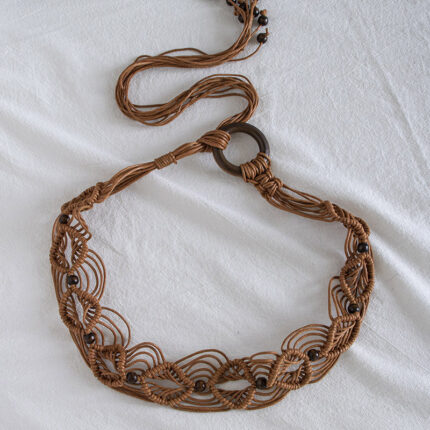 Ethnic Style Handmade Wooden Bead Women's Belt