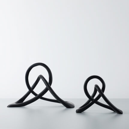 Einfache Und Moderne Schwarz Harz Verdreht Knoten Abstrakte Geometrische Ornamente