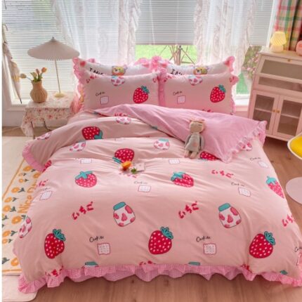 Baumwolle 100 Prinzessin Wind Quilt Abdeckung Cartoon Student Schlafsaal Bett