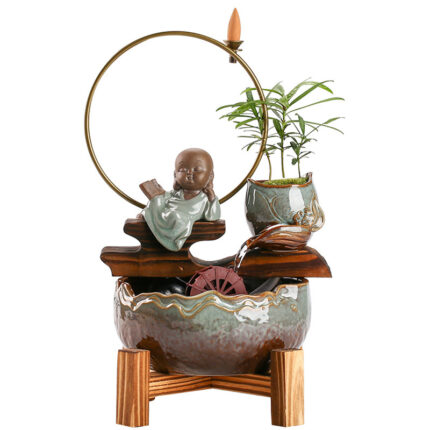 Aquarium Aquarium Wohnzimmer Kleine Desktop Kreative Keramik Wasser Ökologische Mini Selbst-zirkulierenden Haushalt