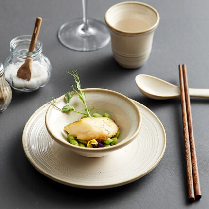 Household Minimalist Ceramic Bowl Plate Cup Tableware