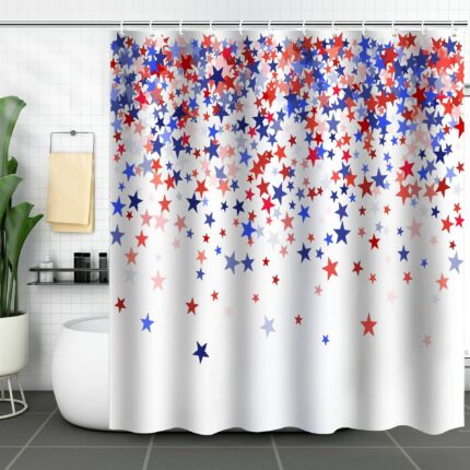 Independence Day Dusch vorhang Badezimmer Partition Punch-frei