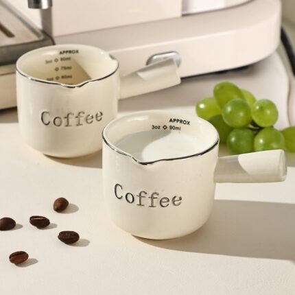 Keramik-Kaffee-Messbecher Espresso tasse mit Skala