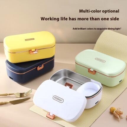 Mini Heizung isolierte Lunchbox Plug-in Elektro arbeiterin Student Bento Edelstahl Liner Geschenk