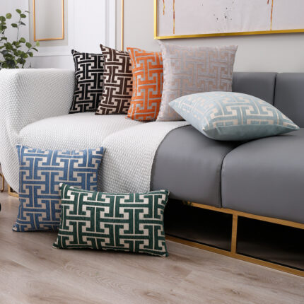 Chenille Jacquard Kissen bezug Plaid