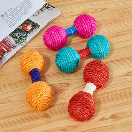 Katzen zubehör Sisal Hantel Ball Spielzeug Farbe Mini