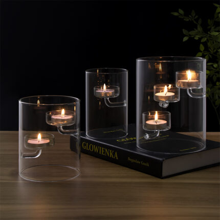 Cylinder Glass Candlestick Creative Home Decoration
