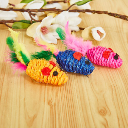 Farbe Sisal Maus Katze Teaser Spielzeug Molar Schleif kralle