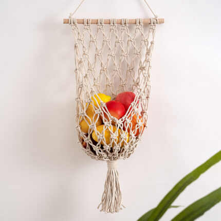 Hand-woven Tapestry Kitchen Fruit Net Pocket