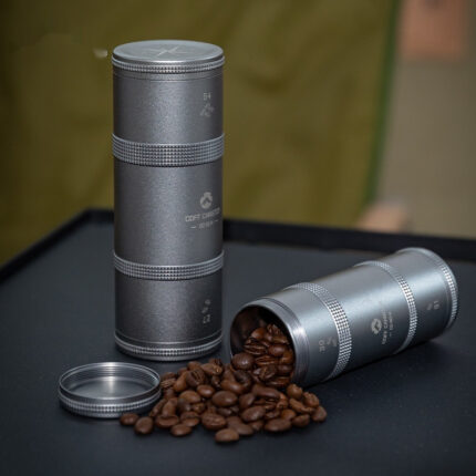 CC-50-H Kaffeekanne im Freien aus Aluminium legierung, überlagerte Kaffeebohnen, Vorrats behälter
