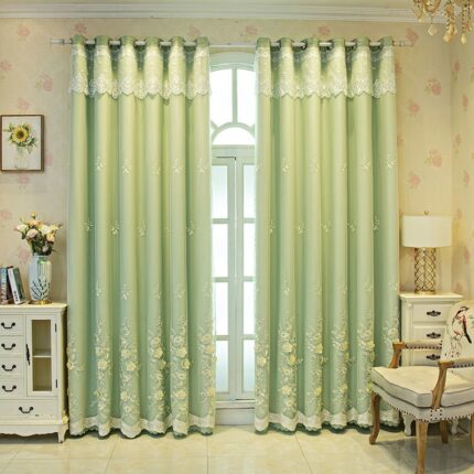 Schlafzimmer Schattierung Hochzeits haus Doppel offener Vorhang Fertig Set