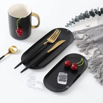 Einfaches nordisches Edelstahl-Schmuck-Tablett