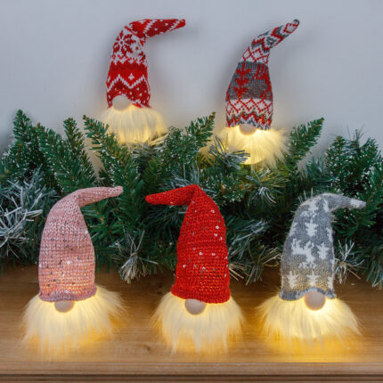 Christmas Decorations Small Night Lamp Forest Old Man With Light Faceless Doll Pendant