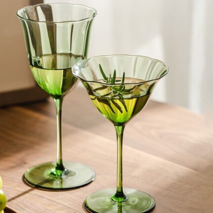 Vintage Grüner Weinglas becher