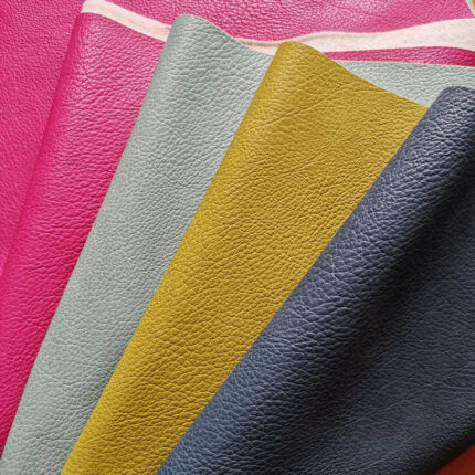 Doppel-farbe Litschi Korn Leder Stoff Mit Dicken Elastischen Boden