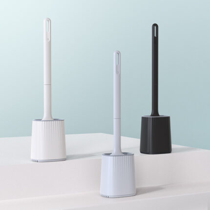 Kreativer abnehmbarer Griff multifunktional ohne Totwinkel TPR Weich kleber Toiletten reinigungs bürste mit Basis set