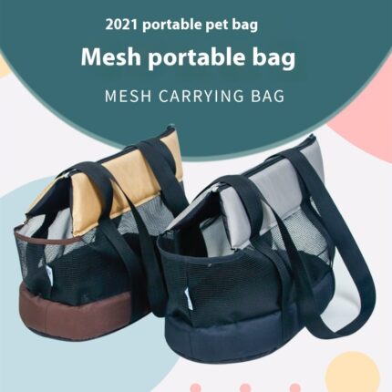 Outdoor tragbare Schulter Haustier tasche Handtasche Faltbar Mesh Hunde tasche Katzen tasche
