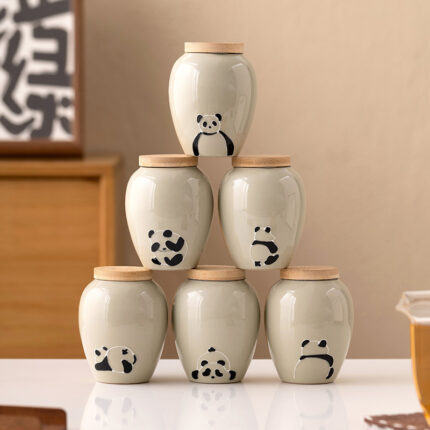 Chinesischer Retro-Panda-Keramik topf
