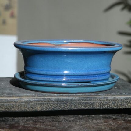 Purple Sand Flower Pot Rectangular Oval Ceramic Basin
