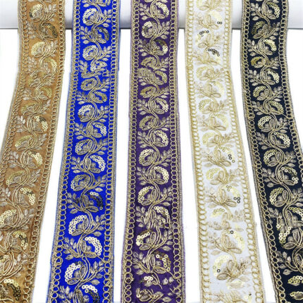 Vintage Gold Thread Stranded Rope Embroidery Ribbon