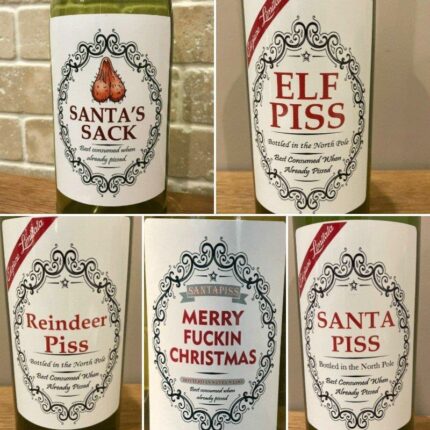 Weihnachtsflaschen-Label-Aufkleber-Set