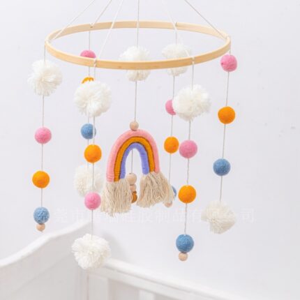 Nordic Hair Ball Rainbow Bed Wind Bell