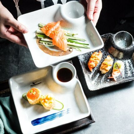 Japanischen Kreative Keramik Knödel Spezielle Platte Kommt Mit Essig Platte