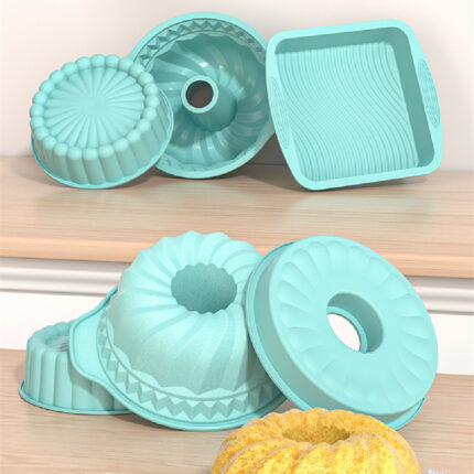 Rund mit Deckel Silikon Kuchen form Verdickt Toast DIY Backen zu Hause Backbleche Werkzeug anzug
