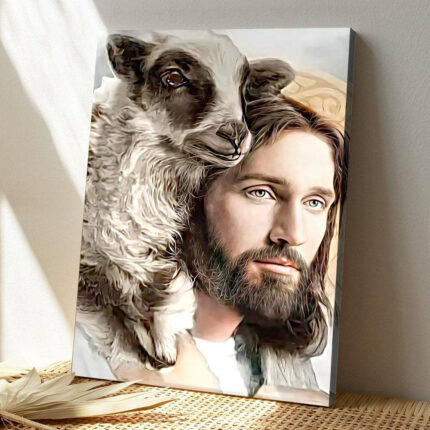 Ölgemälde Von Jesus Und Schafe-Belief Geschenke Zu Christen Leinwand Mit Rahmen