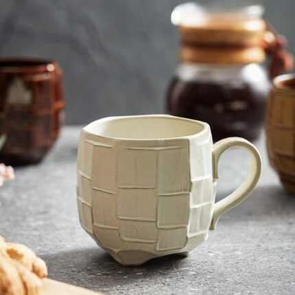 Japanische Retro Steinzeug Kaffee Farbe Große Größe Milch Frühstück Tasse