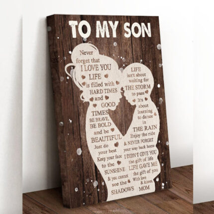 EINE Schöne Geschenk Von Meinem Mutter Zu Meinem Sohn. Nie Vergessen, Dass ICH Liebe Sie. Leinwand Malerei. Hause Dekoration. Leinwand