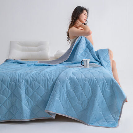 Coole Seide Sommer Stepp decke Solid Farbdruck Luftbare Abdeckung