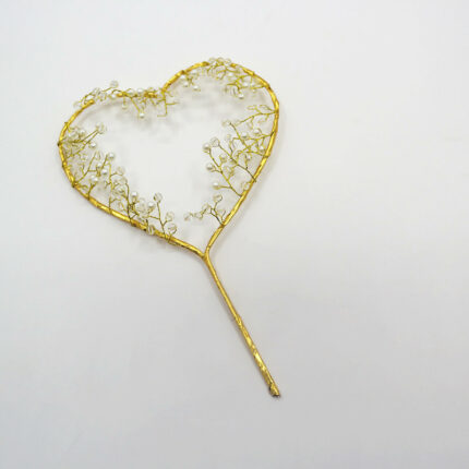 Perle Gold glühende handgemachte Liebe Herz Ring