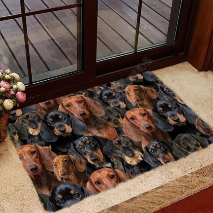 Heißer Verkauf Produkt Heim Tür Matte Mode 3D Digitaler Hunde druck Rechteckige Matte Großhandel Anpassung