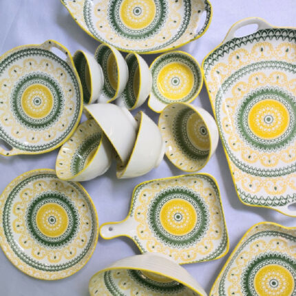 Bohemian Keramik Platten Besteck Set Farbe Box Verpackung