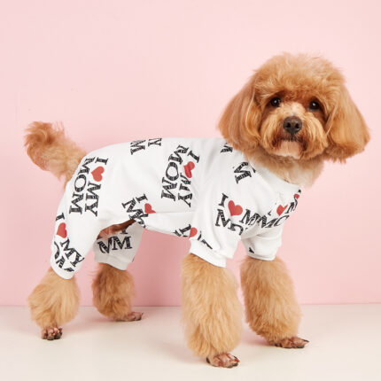 Haustier kleidung Vier-Ecke Pullover Hund Sommer dünn Overall